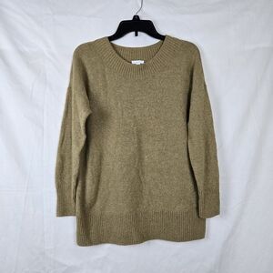 Pure Jill Women's Tan Minimalist Neutral Long Sleeve Casual Sweater Small Petite